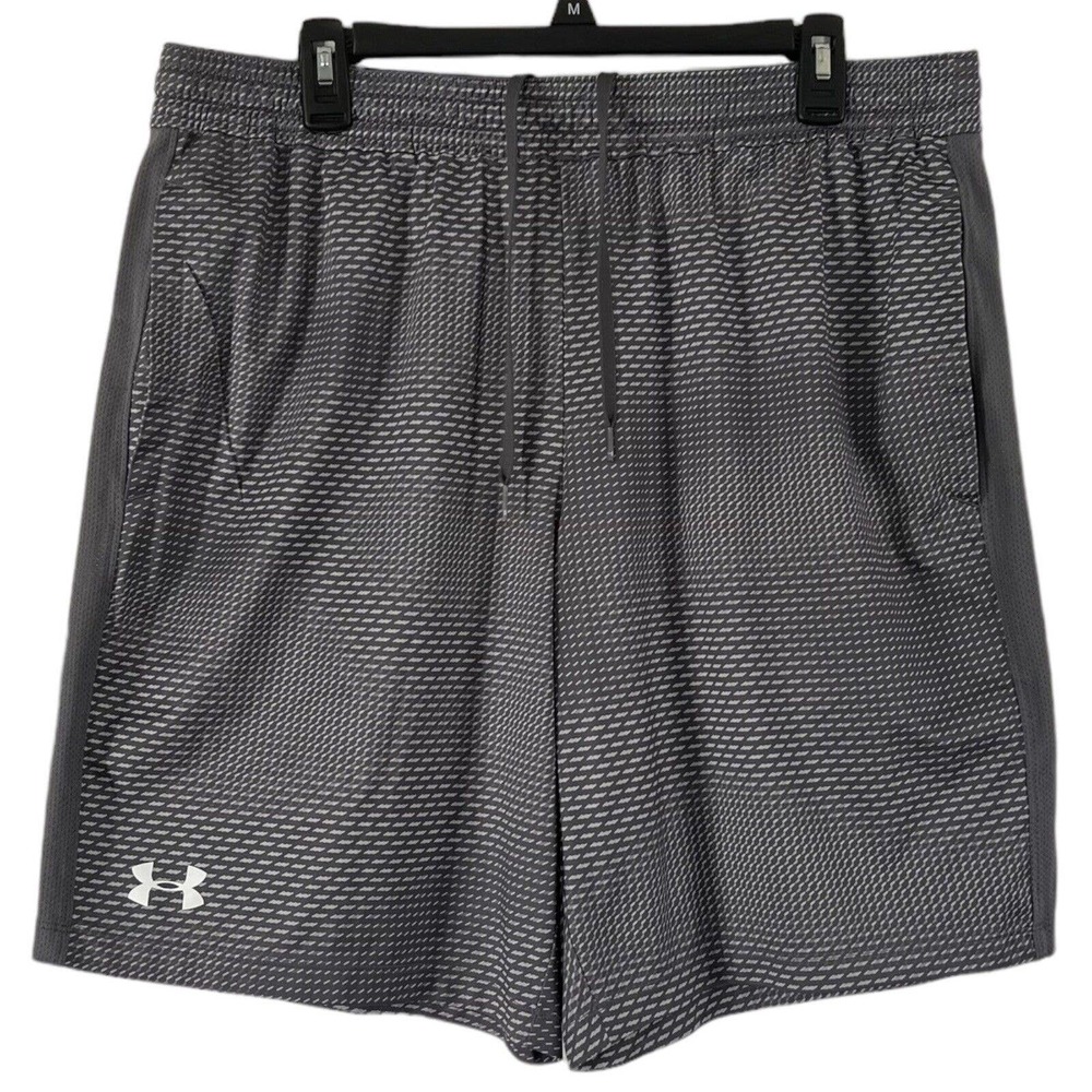 Under Armour Shorts Men's Size XL Grey Fitted Elastic Active String Waist‎